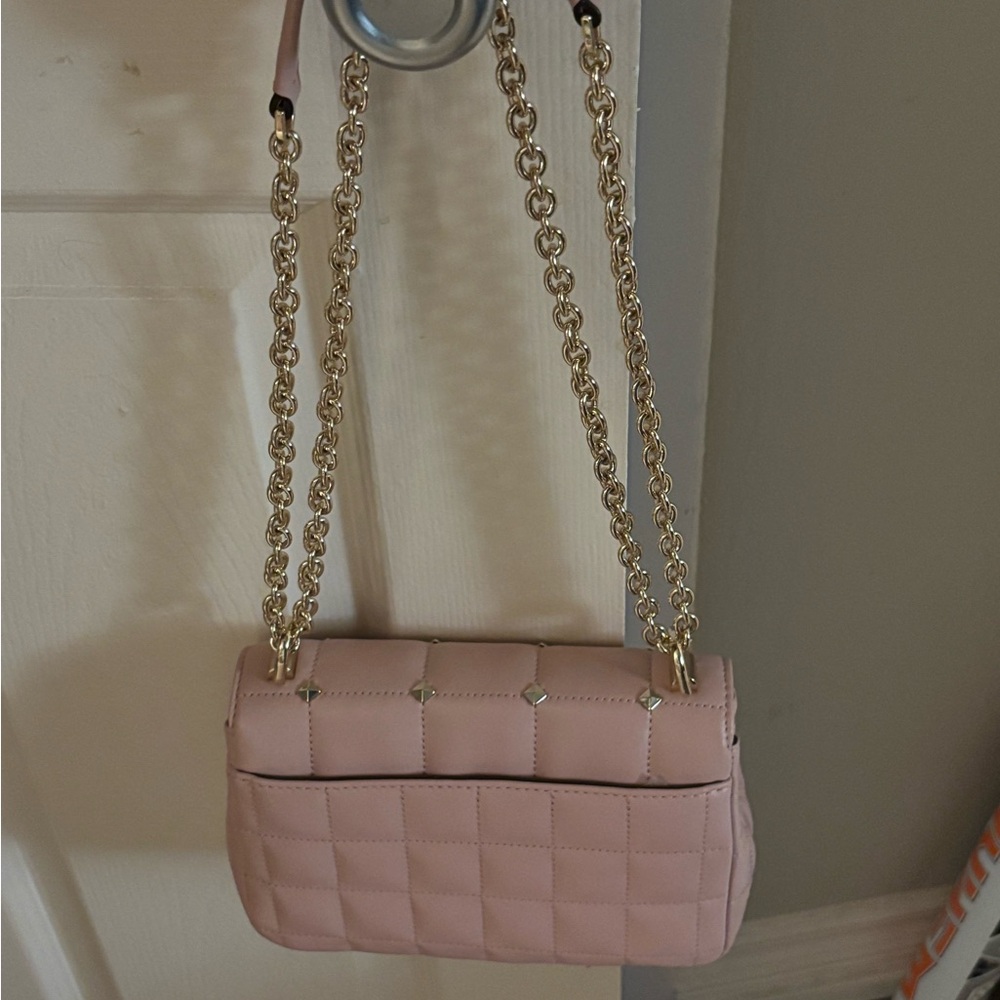 Michael Kors Pink and Gold Quilted Shoulder Bag - Picture 8 of 9